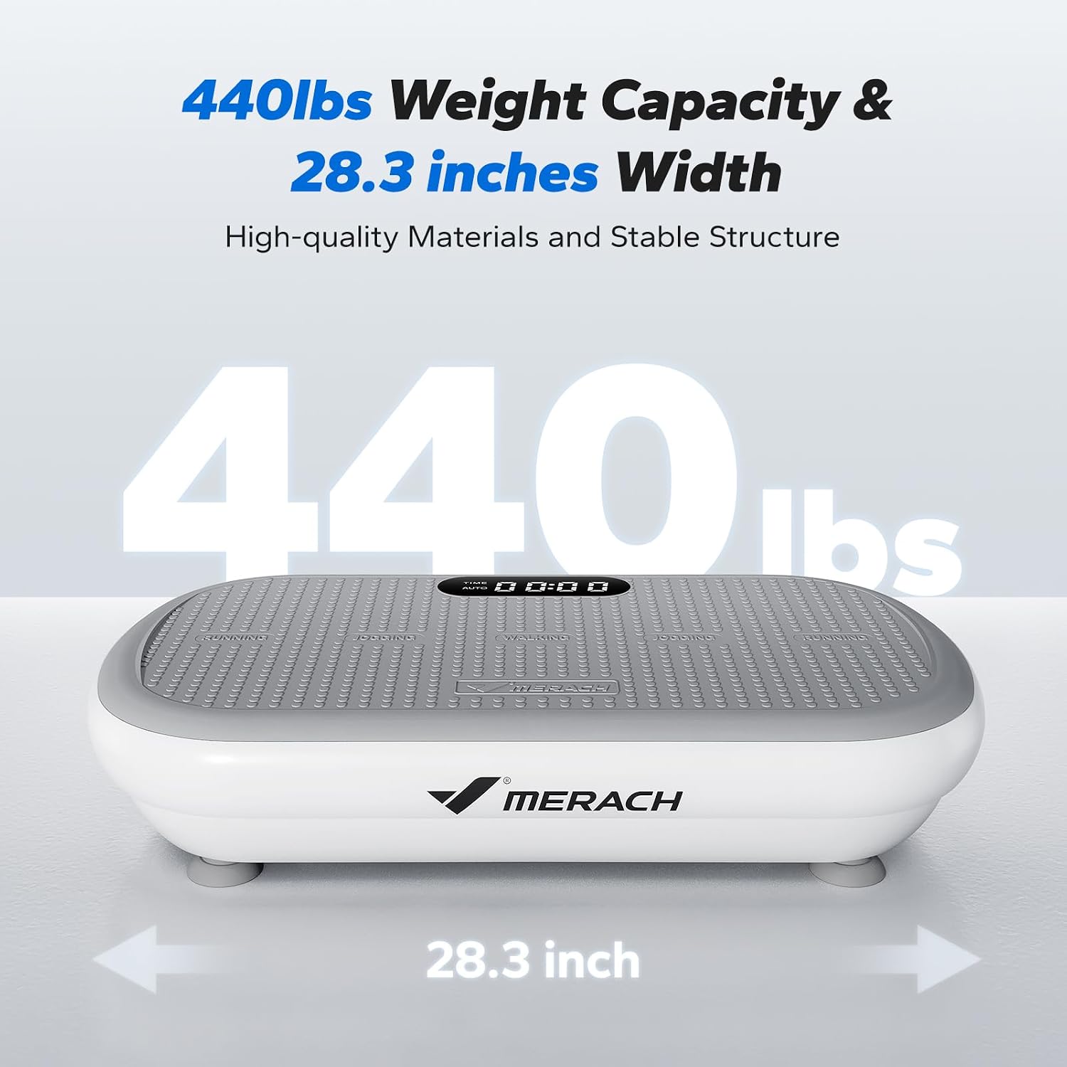 MERACH Vibration Plate Exercise Machine, Vibration Plate 440 Lbs Capacity, Bluetooth and Silicone Pedal, Stimulate Deep Fat, Vibration Plate for Lymphatic Drainage, Vibrating for Weight Loss - Image 7