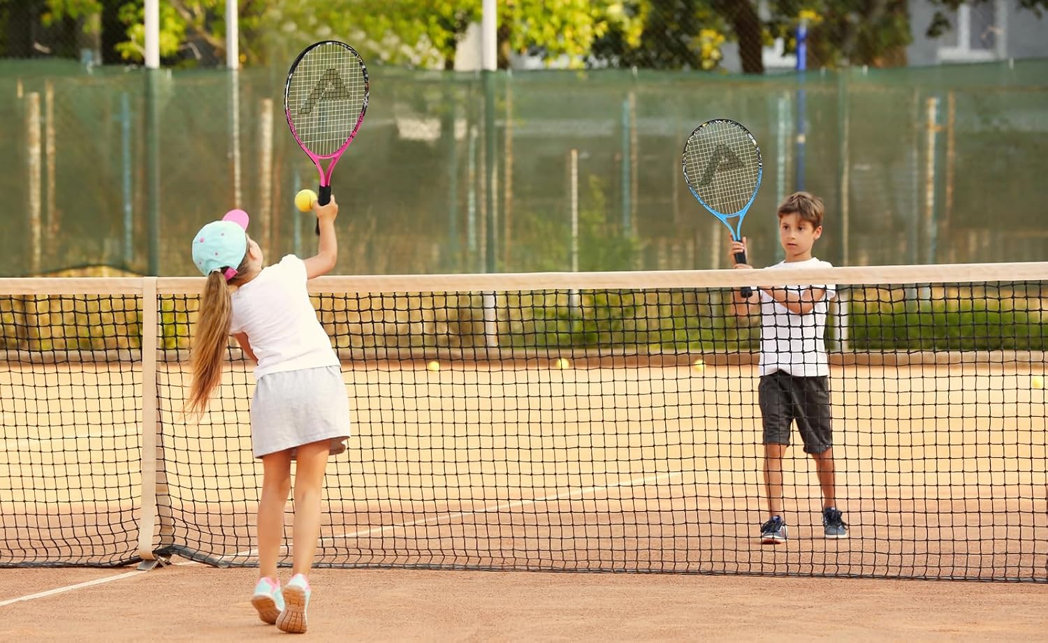 AMA SPORT Kids Tennis Racket for Junior Toddlers Starter Kit 17-25" Tennis Racquet for Girls and Boys with 420D Nylon Shoulder Strap Bag - Image 6
