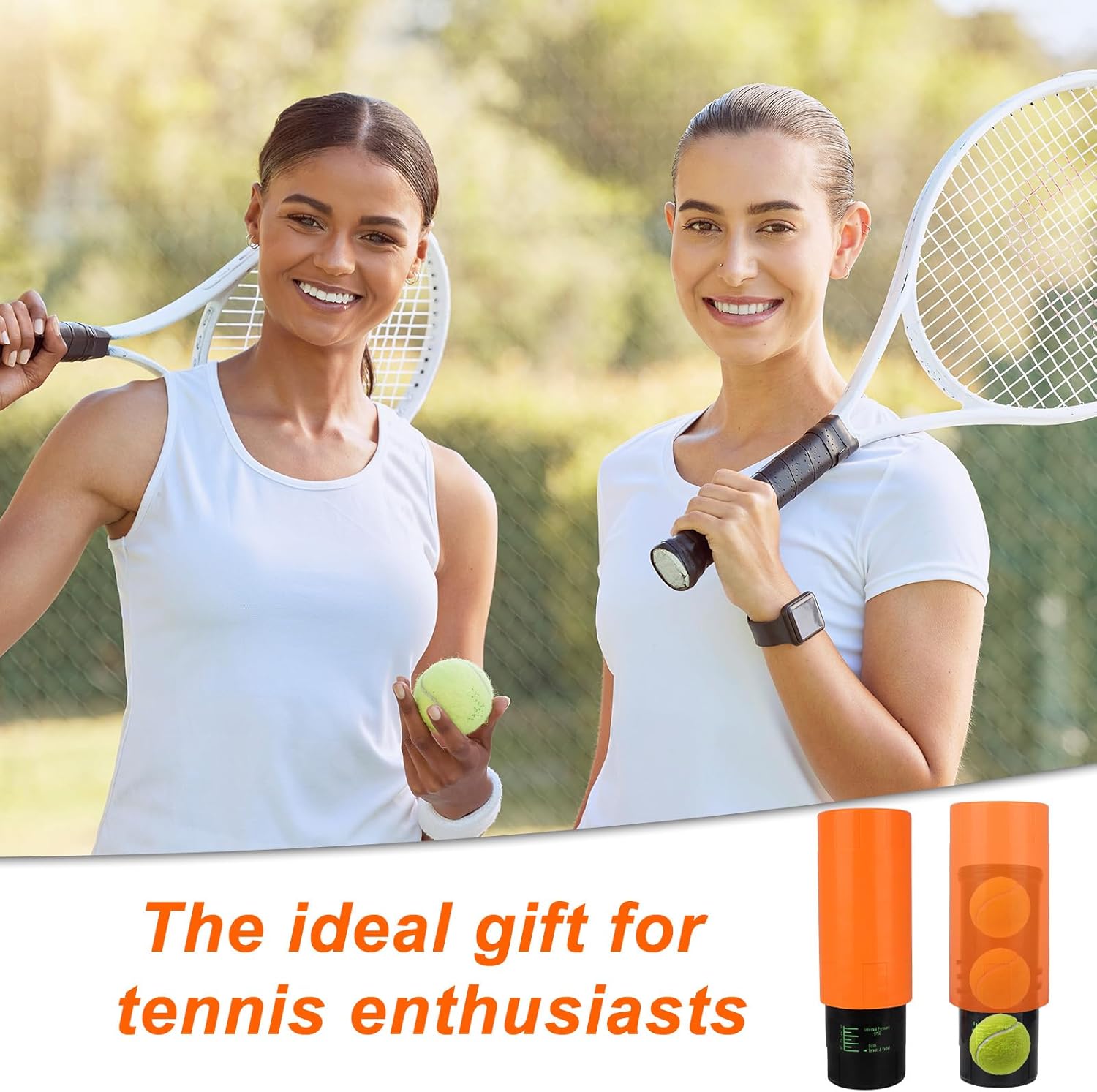 Tennis Ball Pressurizer Storage Canister, Holds 3 Balls 14 PSI Tennis Padel Balls Saver Container Reusable Ball Pressure Pod Presurizador de Pelotas de Tenis Keeper for Club Players Gear Gifts - Image 6