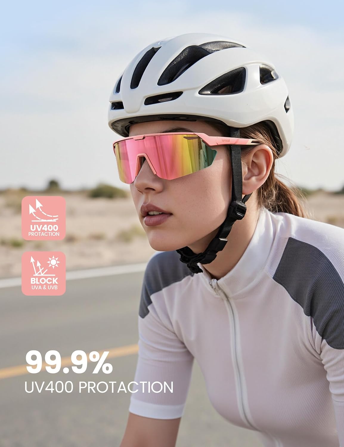 Lamicall 24g Polarized Sports Sunglasses for Men Women - UV400 Protection Sun Glasses for Baseball Running Cycling Fishing - Image 4
