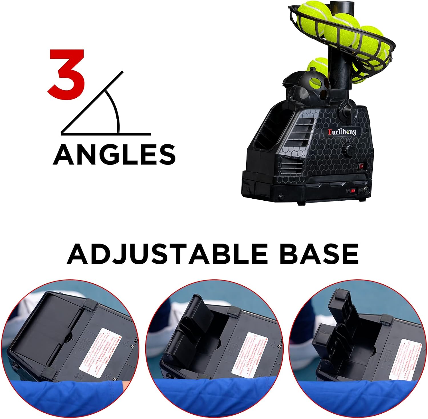 Furlihong 680NT 2 in 1 Tennis Ball & Baseball Training Machine and Net Combo, Ball Recycling System, Includes 680BH and NT01 - Image 2