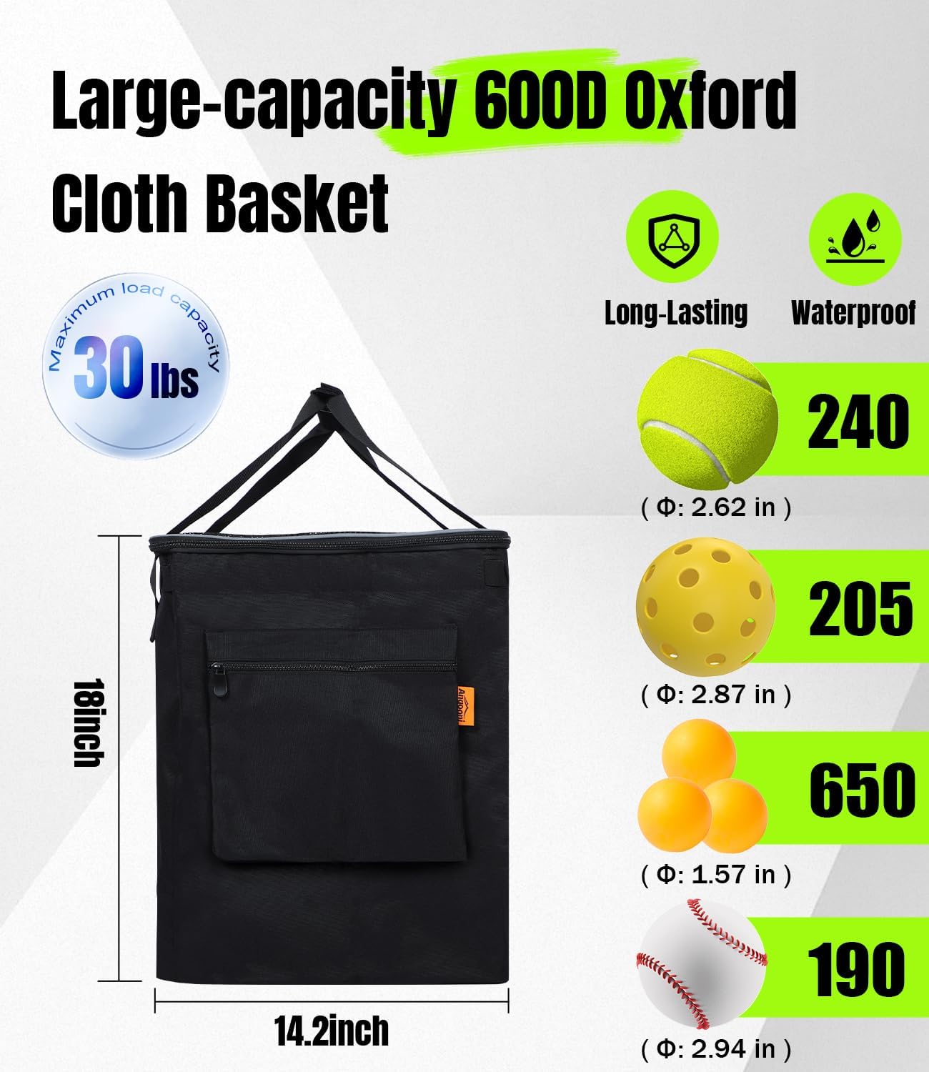 Angooni Professional Tennis Cart with Silent PU Wheels - 2 Capacity Choices (150/240 Balls) - Sturdy, Lightweight & Portable Storage for Practice and Matches - Image 4