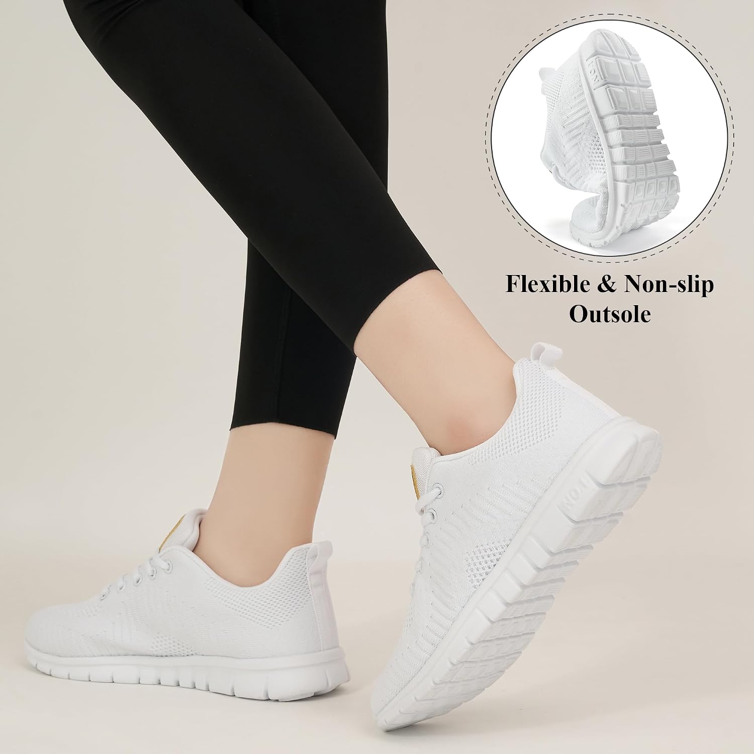 Alicegana Sneakers for Women Walking Shoes: Lightweight Non Slip Comfortable Womens Shoes Footwear for Tennis Casual Work Travel - Image 5