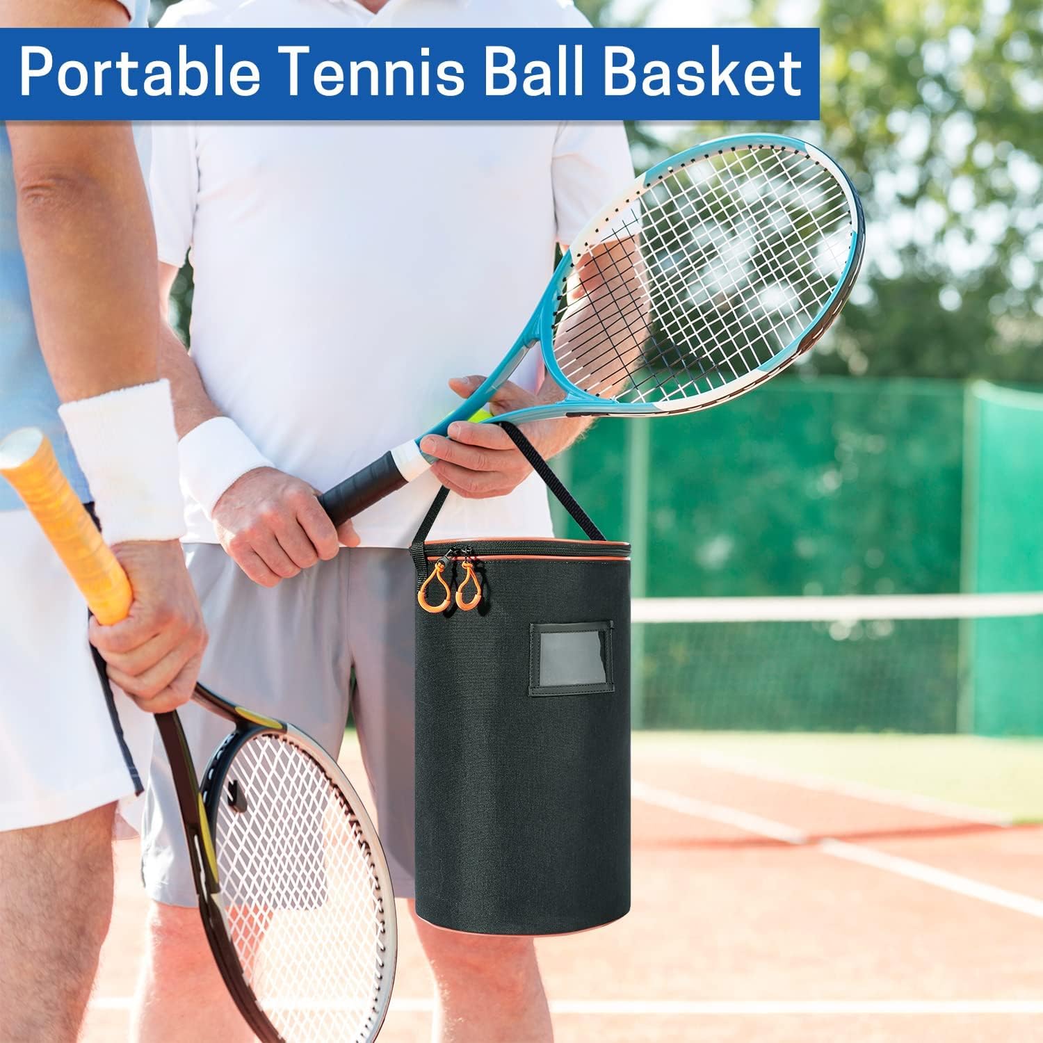 VISEMAN Portable Tennis Ball Basket for Training, Carrying and Storage - Image 6