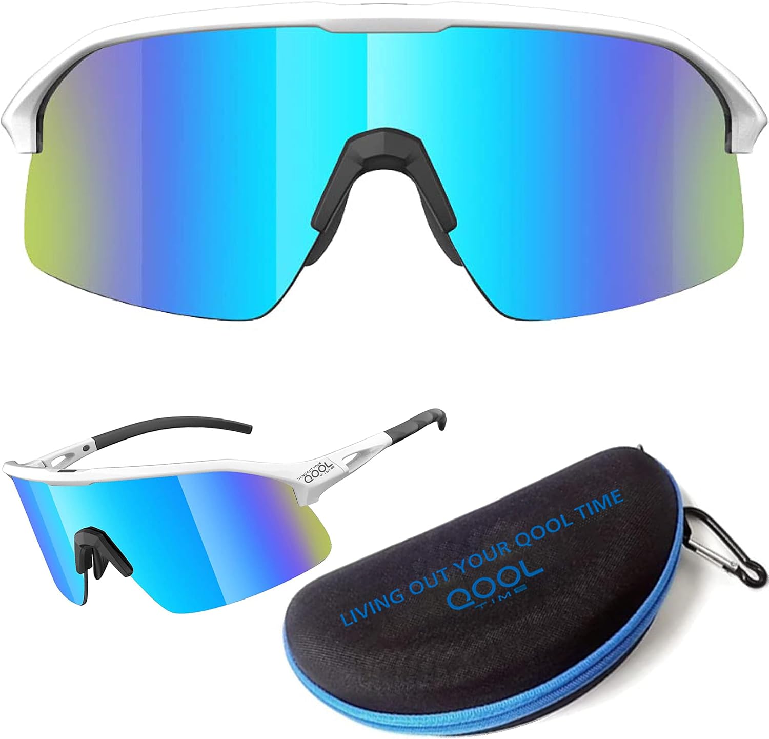 Living out your qool time Polarized Cycling Sunglasses for Women Men Golfing Running Volleyball MTB Outdoor Sports Padel