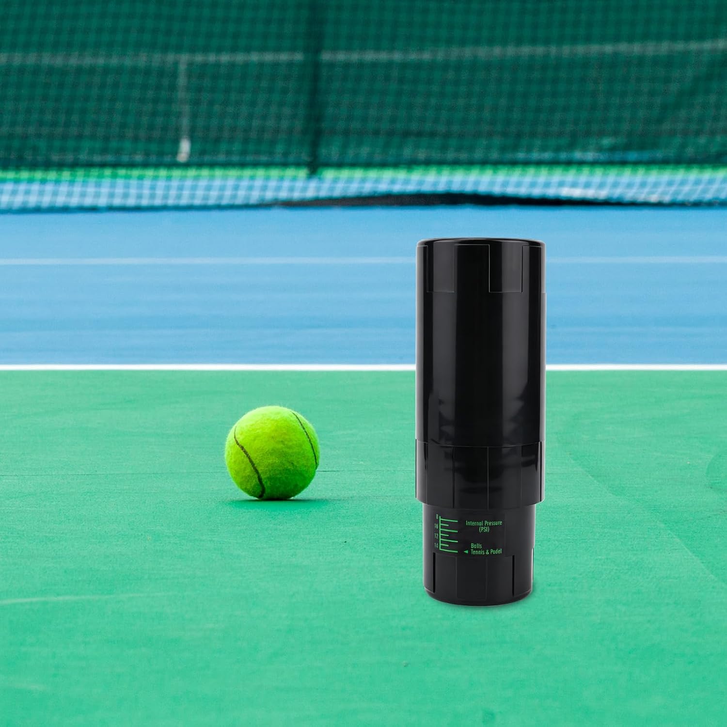 Tennis Ball Pressurizer Storage Canister, Holds 3 Balls 14 PSI Tennis Balls Saver Airtight Container Maintains Fresh Pod Bounce Reusable Ball Pressure Keeper Holder for Club Players (Black) - Image 3