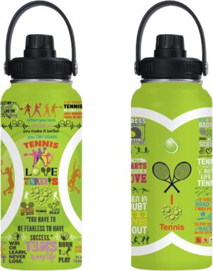 Tennis Water Bottle 32oz Stainless ...