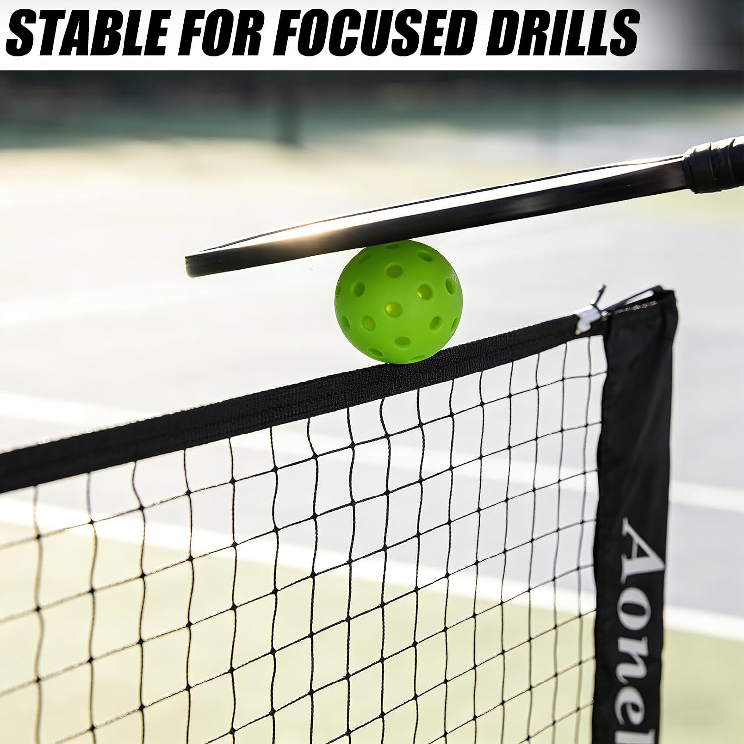 Aoneky Mini Portable Tennis Net for Driveway - Kids Soccer Tennis Net - Pickleball Net - Image 5