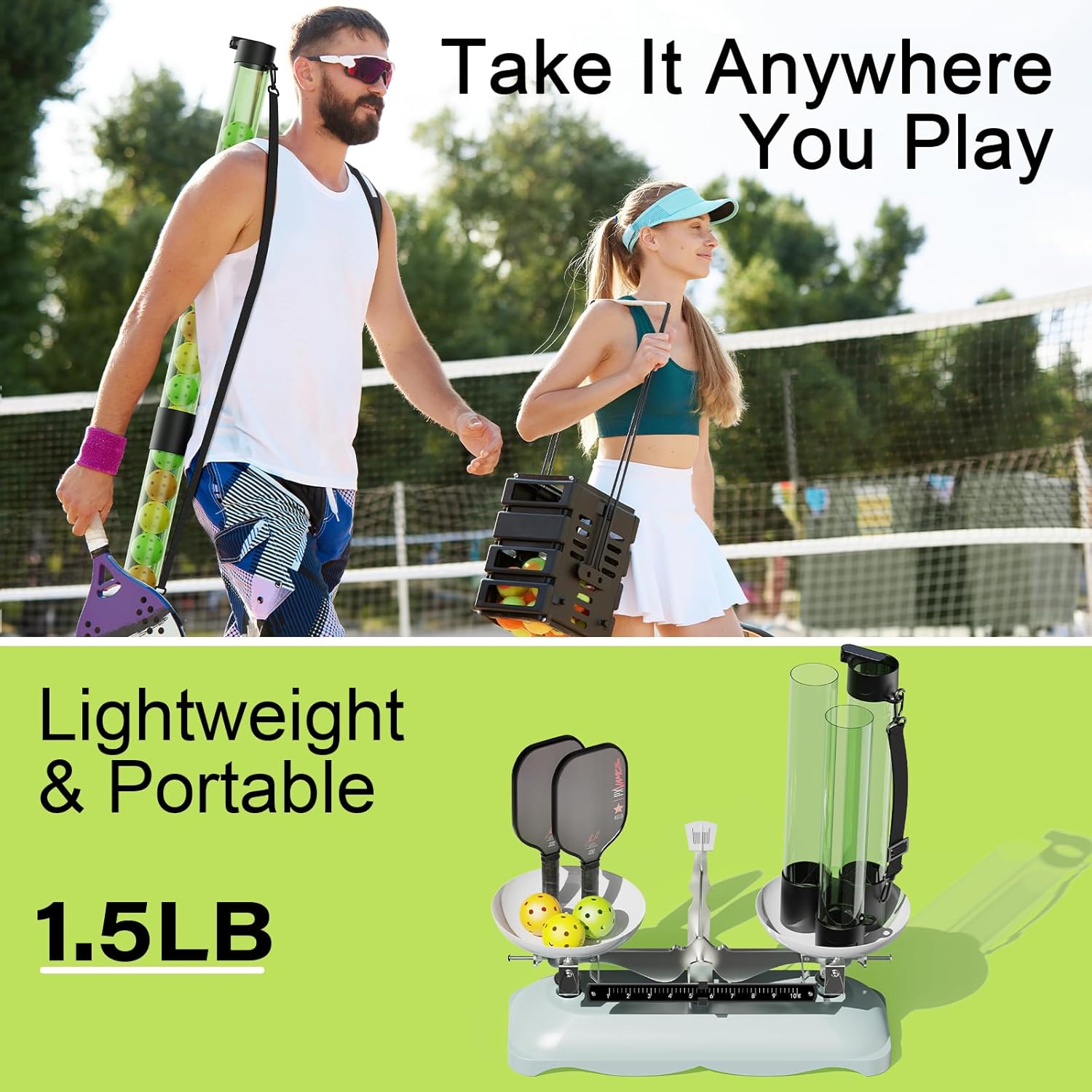 17 Balls Pickleball Ball Retriever & Ball Holder Storage with Strap, Back Saver for Pickleball Accessories, Quick for Pickleball Tube Ball Pickup - Image 8