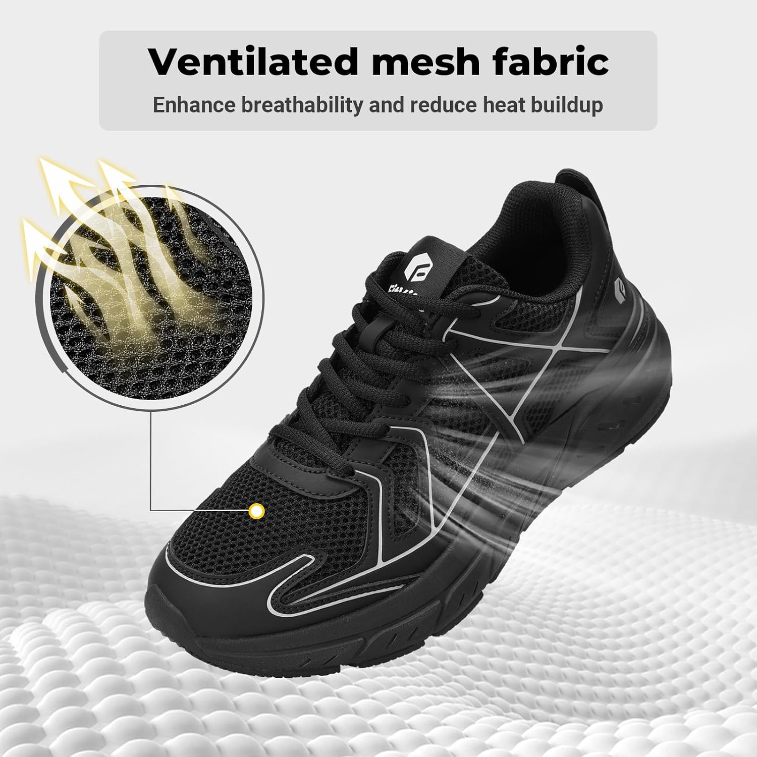 FitVille Mens Walking Shoes Wide Width Thicker Cushioning Sneakers Extra Wide Shoes for Men Bouncy Shoes Non Slip Workout Gym Athletic Sneakers - Image 4