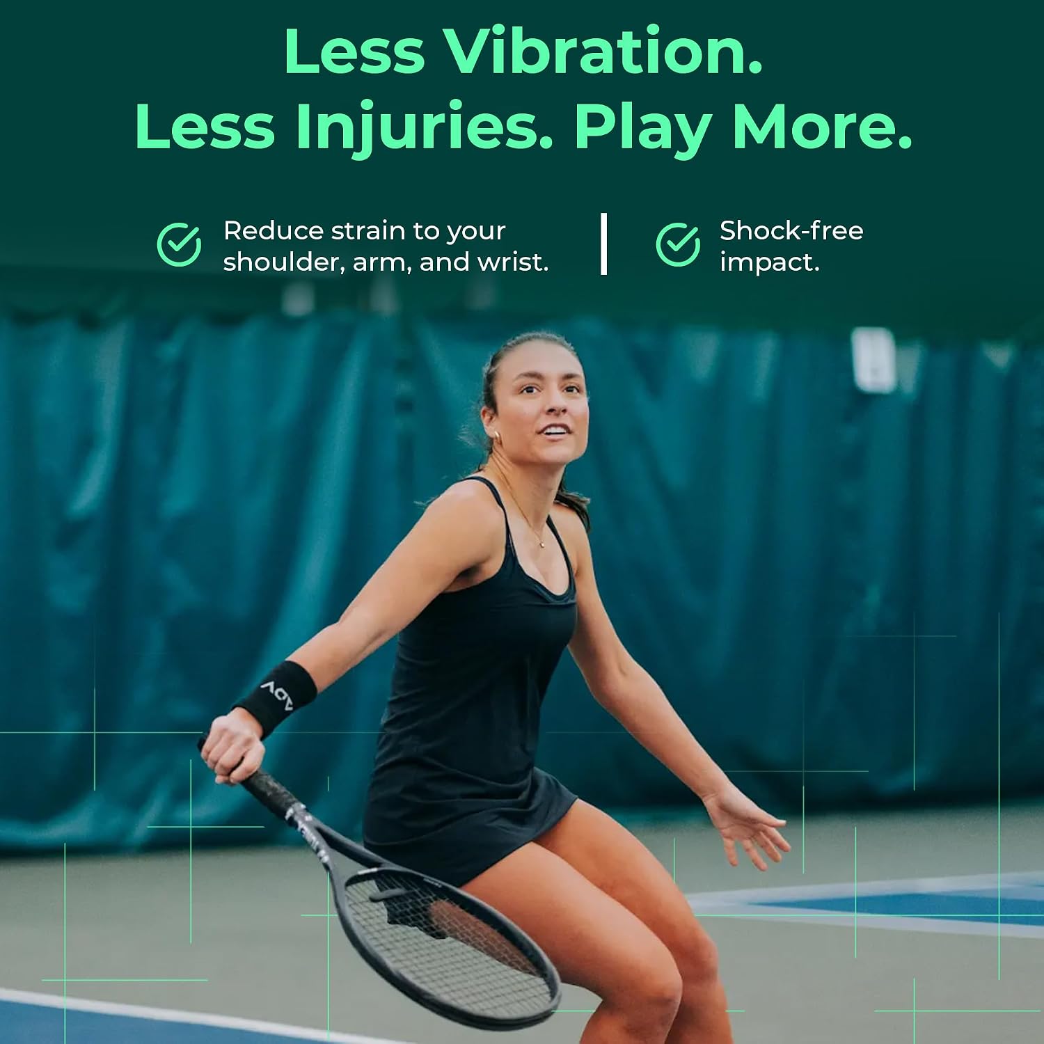 ADV Tennis Dampener with Custom Feel - 3 Pack - Racket Shock Absorber to Reduce Vibration, Relieve Symptoms of Injury and Stay on the Racket - Engineered Poly-Silicone Tennis Racket Dampener - Image 5
