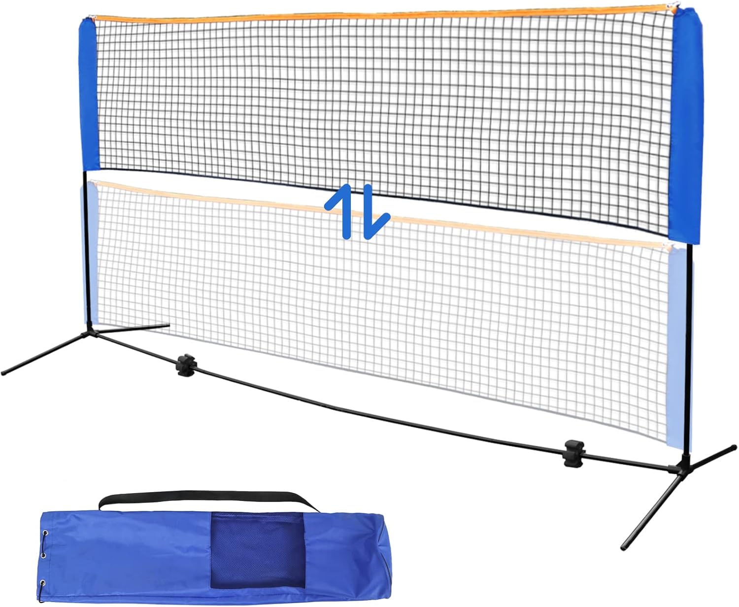 F2C Height Adjustable Portable Tennis Net, Badminton Net for Kids' Volleyball,Soccer Tennis,Pickleball, W/Steel Frame & Carrying Bag Indoor Outdoor Court Bench Backyard Driveway Gym,10FTX 5FT