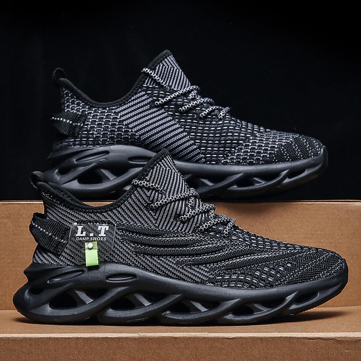 DLWKIPV Men Running Shoes Men's Tennis Shoes Lightweight Breathable Fashion Sneakers Non Slip Workout Gym Shoes for Running - Image 3