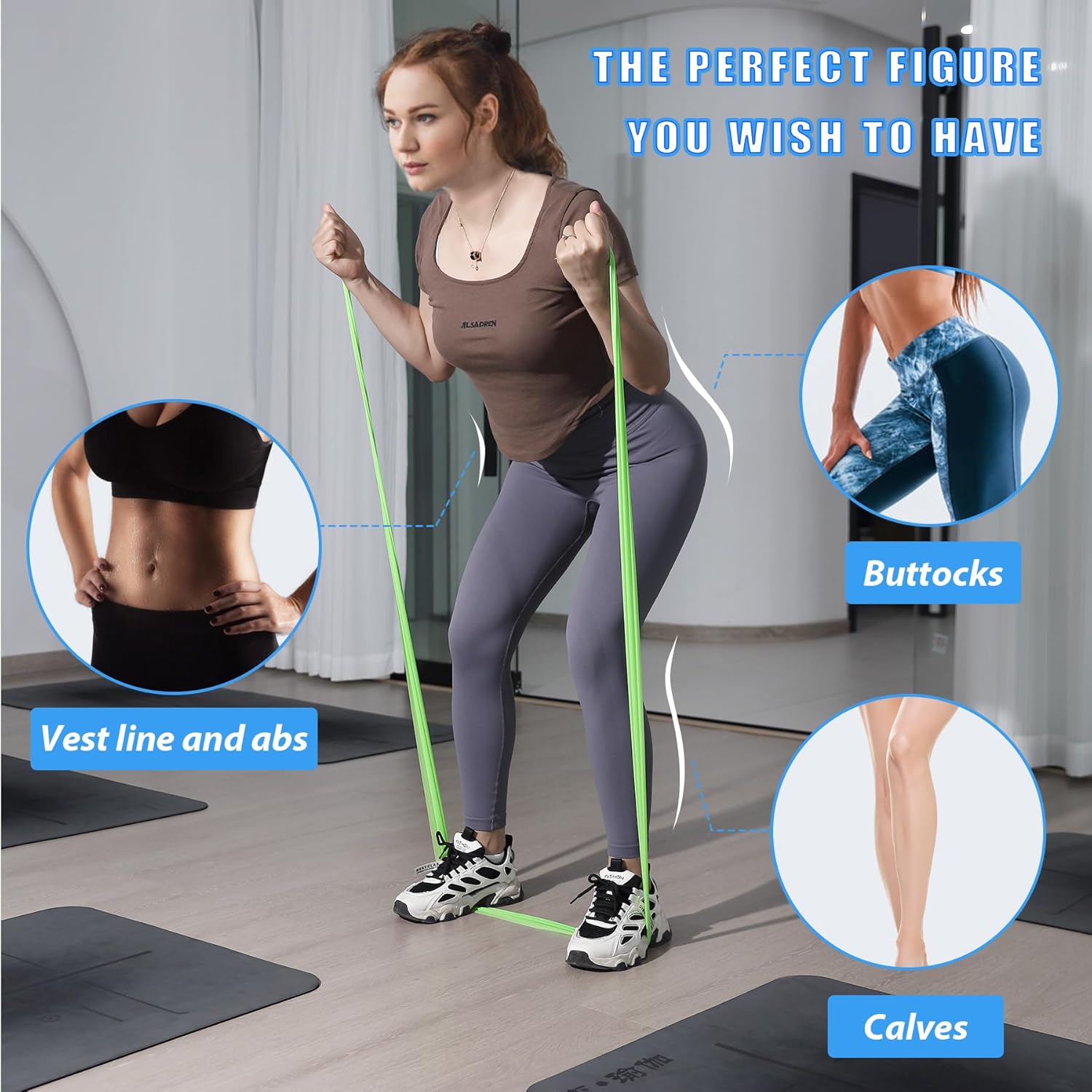 Resistance Bands for Physical Therapy, Bands for Working Out, Latex Free Elastic and Exercise Bands Set for Stretching, Suitable for Rehab, Yoga, Pilates, Gym, Home Exercise - Image 2