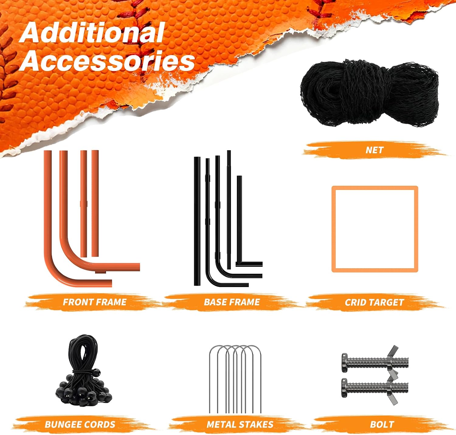 Baseball Rebounder Net, 4 x 4.5 ft Portable Bounce Back Trainer for Baseball & Softball with 4 Adjustable Return Angles, Practice Equipment for All Skill Levels - Image 3