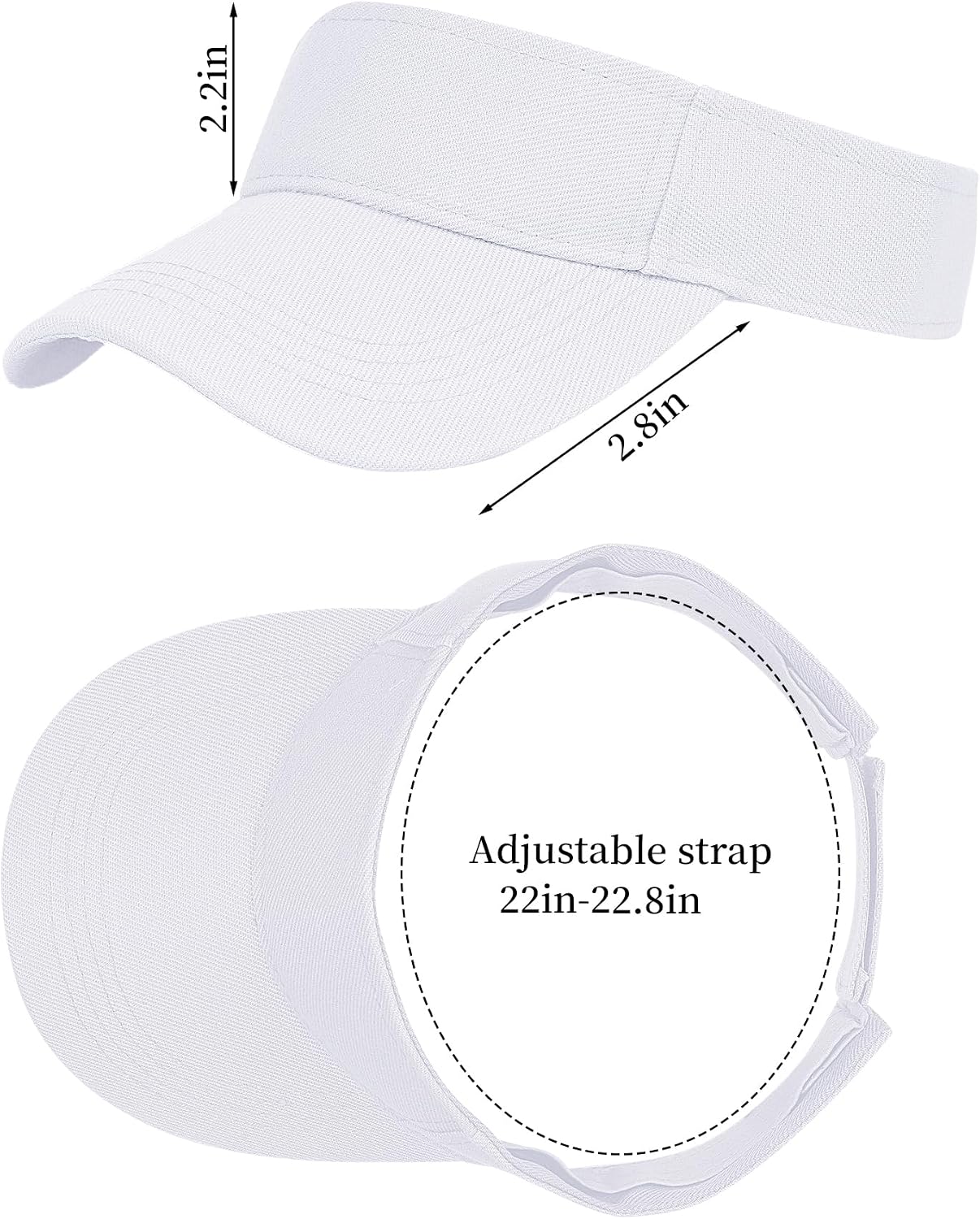 Marrywindix 1 Piece of Sport Wear Athletic Visor Sun Sports Visor Hat Visor Adjustable Cap for Women and Men (One Size) - Image 2