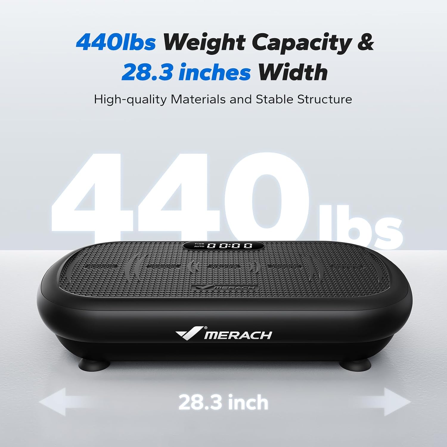 MERACH Vibration Plate Exercise Machine, Vibration Plate 440 Lbs Capacity, Bluetooth and Silicone Pedal, Stimulate Deep Fat, Vibration Plate for Lymphatic Drainage, Vibrating for Weight Loss - Image 7