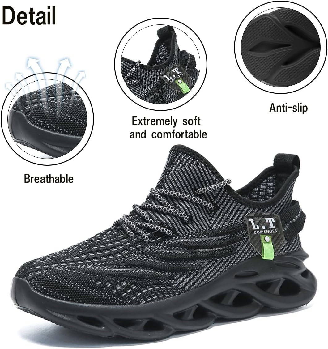 DLWKIPV Men Running Shoes Men's Tennis Shoes Lightweight Breathable Fashion Sneakers Non Slip Workout Gym Shoes for Running - Image 6