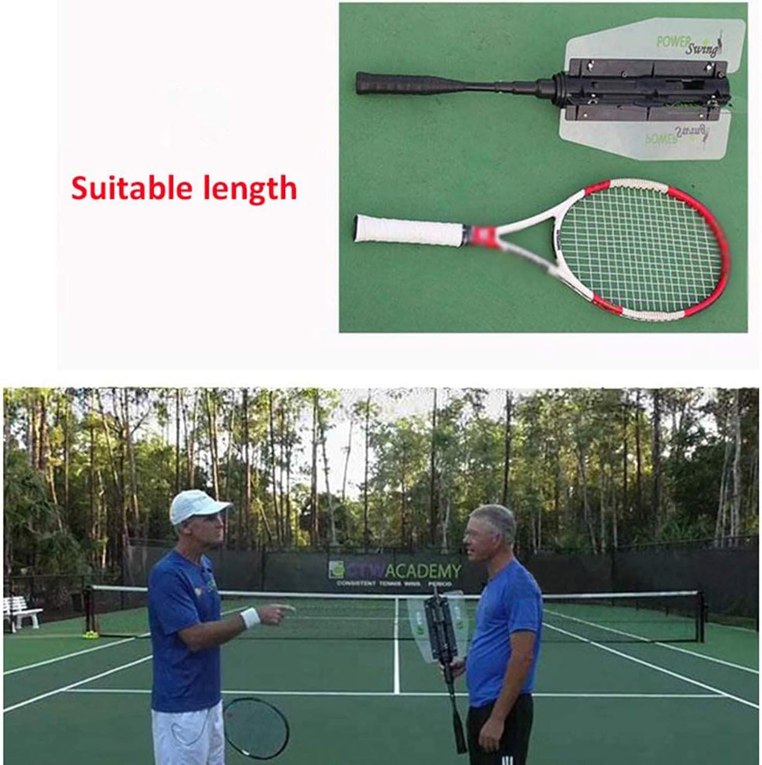 Tennis Training Resistance Swing Trainer, Professional Tennis Trainer Padle Racket, Adults Tennis Racket Resistance Fan, Increase Swing Speed Power Resistance Tennis Racket - Image 6
