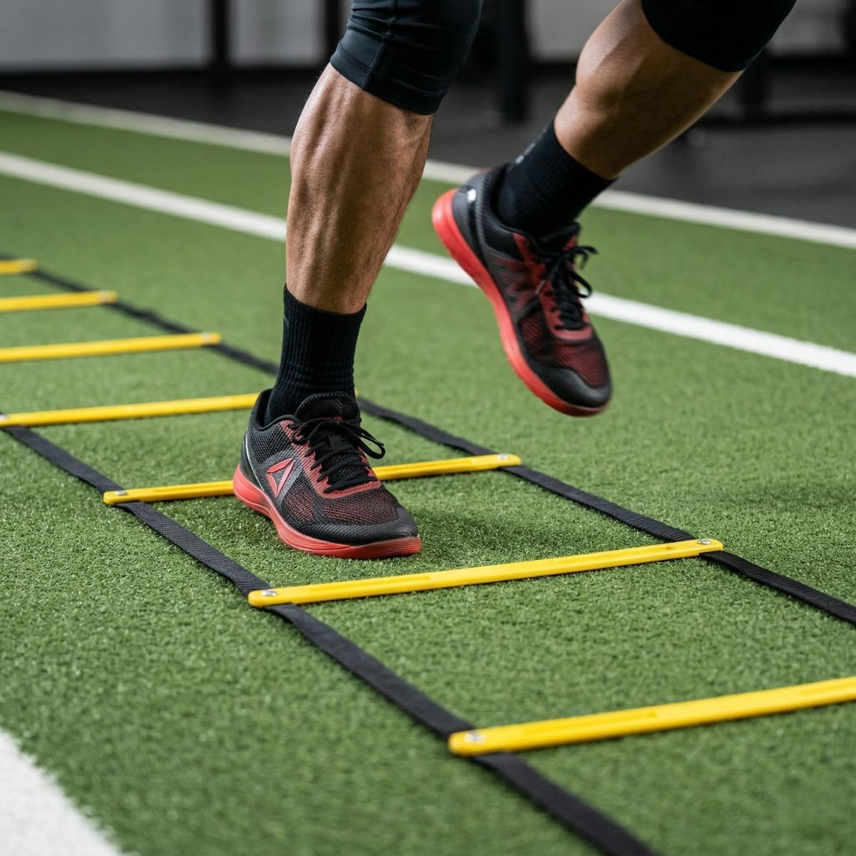 SOFTSOUL Tangle Free Agility Ladder, 12 Fixed Rungs, Heavy Duty Speed & Footwork Training Ladder for Football Soccer Basketball Drills, Portable Exercise Ladder for Kids, Youth & Adults - Image 6