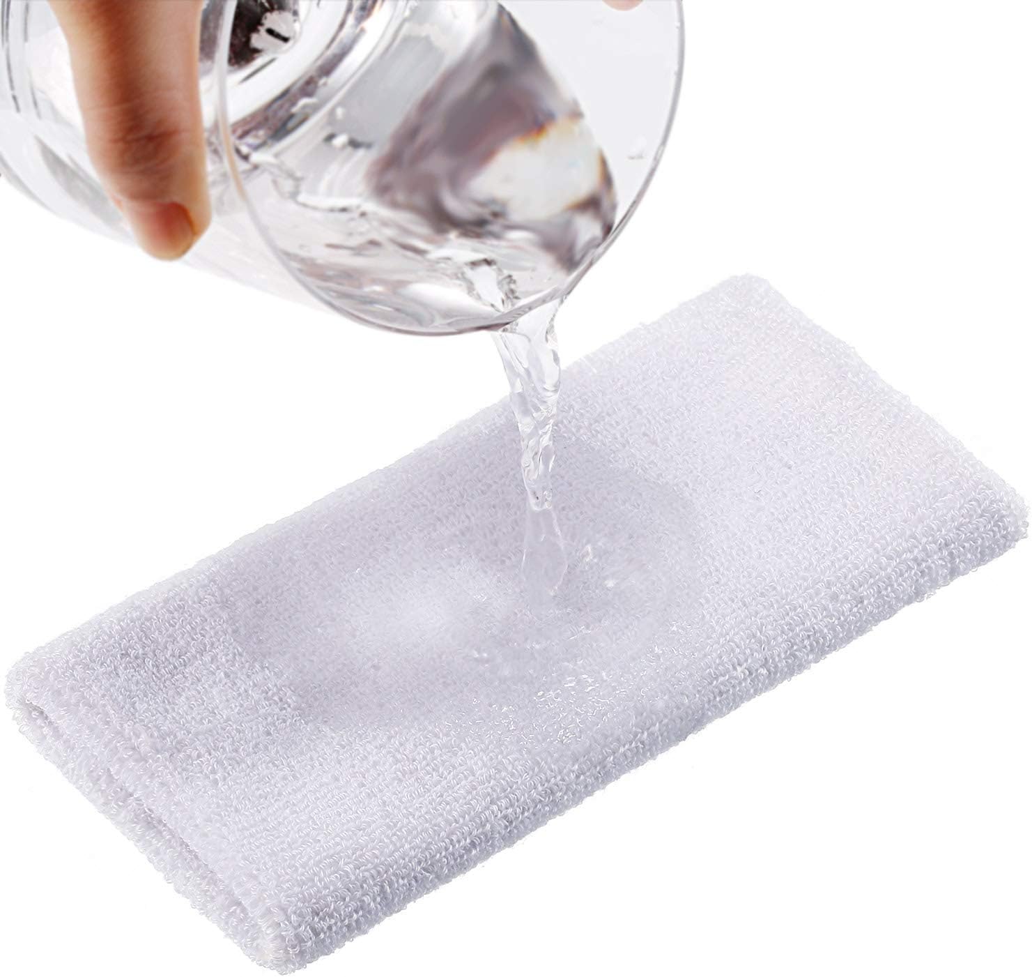 WILLBOND 6 Inch Wrist Sweat Bands for Men Women Tennis Elastic Athletic Long Sweatband Wrist Absorbent for Basketball Tennis Running Outdoor Activity - Image 5