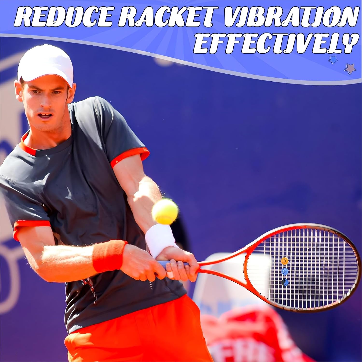 Leitee 30 Pcs Cute Tennis Dampener Funny Tennis Racket Vibration Racquet Dampener Soft Silicone for Sport Gift, Assorted Designs - Image 7