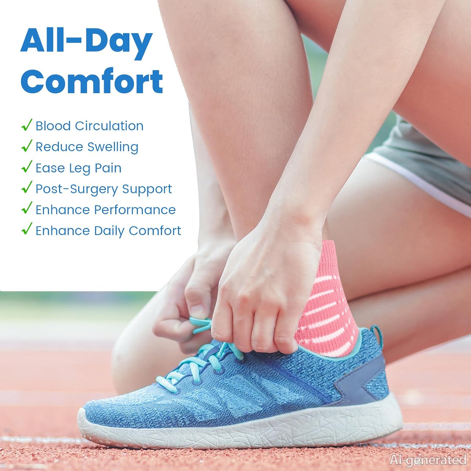 IRAMY Ankle Compression Socks for Women Men Plantar Fasciitis Relief 3/5 Pairs Cushioned Athletic Running Socks - Image 6
