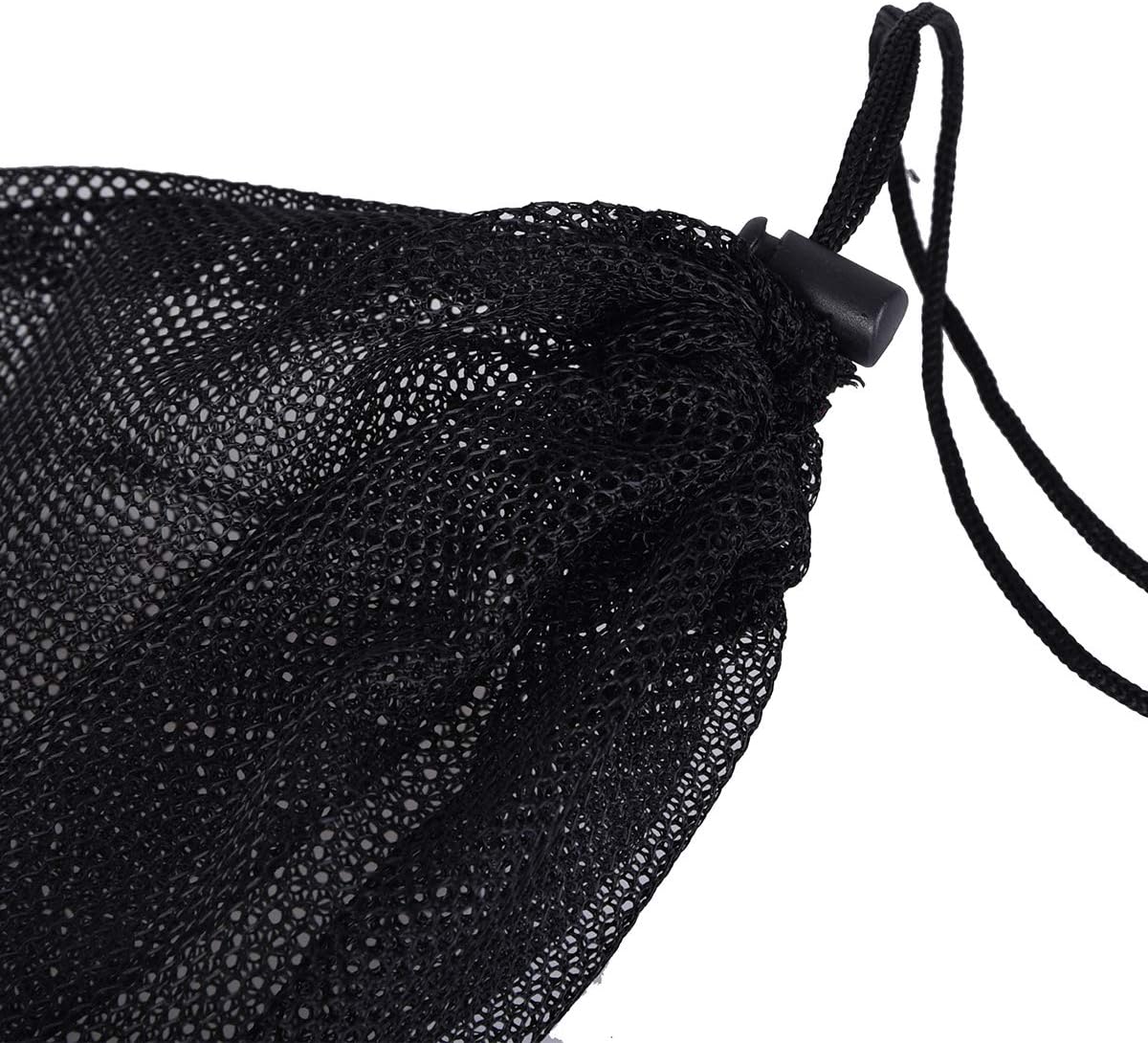 iBasingo 5pcs Black Mesh Nylon Sack With Drawstring - Durable Small Travel Sleeping Bag Stuff Sack for Cosmetics, Shower Gels, Bottles, Tennis Balls, Golf Balls, Tools - BVP03 - Image 7