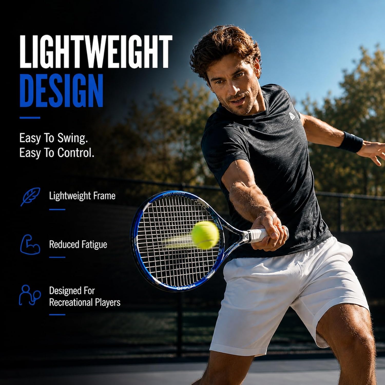 Adult Tennis Racket Set of 2, 27 Inch Pre-Strung for Beginners - Image 4