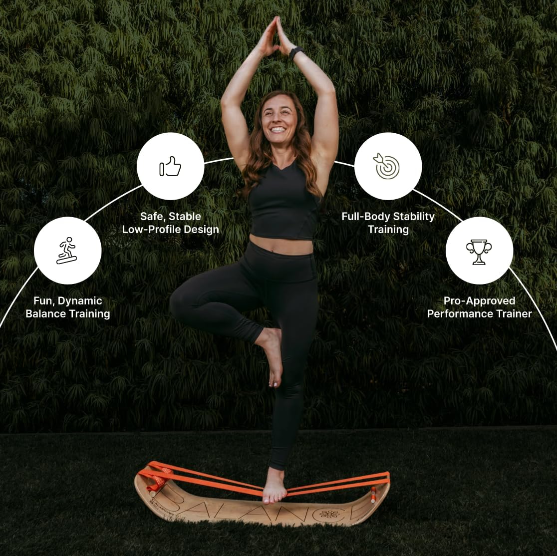 GIBBON SlackBoard - GiBoard Balance Board Kids & Adults - Slackline Balance Trainer - Slack Board Core Workout Equipment Home Gym Training - Standing Desk Exercise - Yoga, Agility, Pilates & More - Image 6
