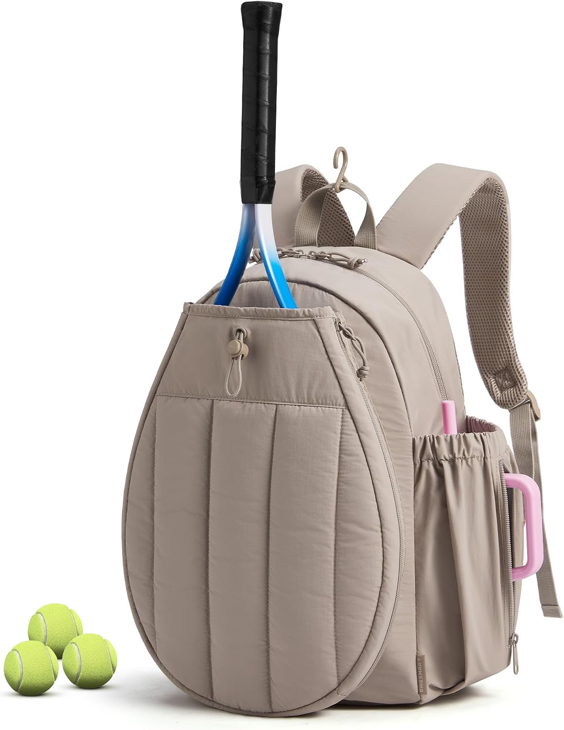 BAGSMART Tennis Gym Bag for Women, Tennis Backpack Holds 2 Rackets with Shoe Compartment, 15.6" Laptop Gym Backpacks for Court, Off-work, Everyday & Overnight Weekend - Image 7