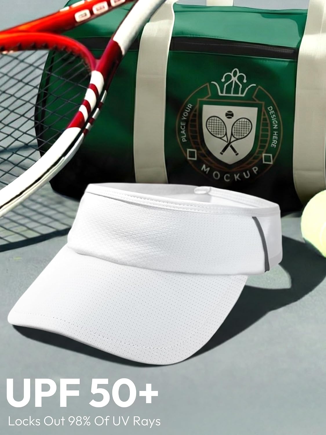 Sun Visor Hat for Women & Men UV Protection Lightweight Foldable Summer Sports for Running Tennis Golf Pickleball - Image 2