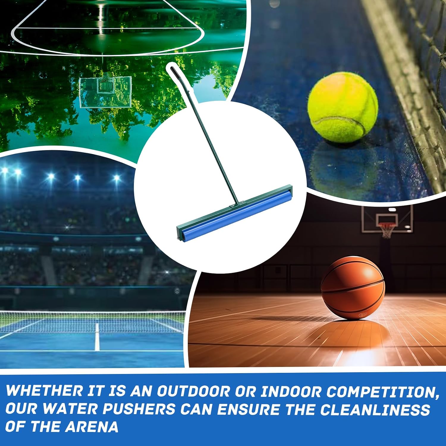 Suclain 36 Inch Tennis Court Squeegee PVA Foam Sponge Roller Lightweight Removes Water Quickly Clear Floors Tool for Tennis Basketball Sports Courts Garages - Image 7