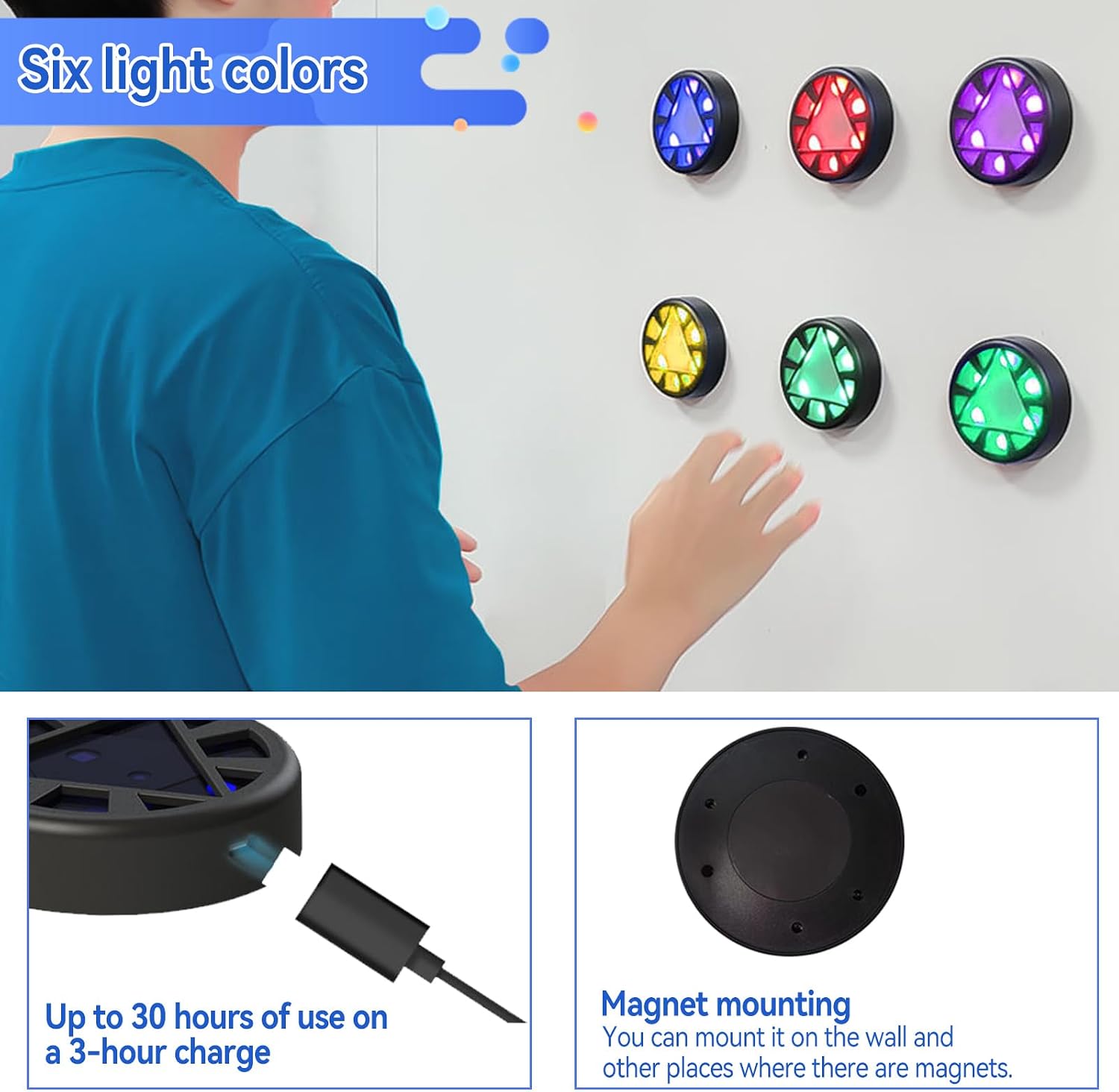JOJOCY Reaction Training Light Magnetic, 5 Lights Color 6 Modes 30h Battery Life Improves Reaction Speed and Agility for Soccer, Basketball, Boxing, Rugby, Daily Entertainment - Image 9