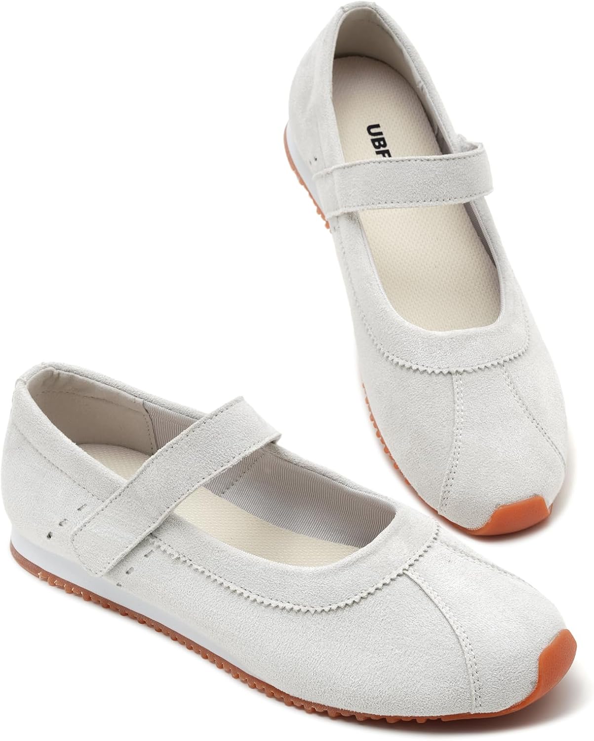UBFEN Womens Mary Jane Flats Slip On Sneakers Comfortable Walking Shoes for Work Casual Retro - Image 4