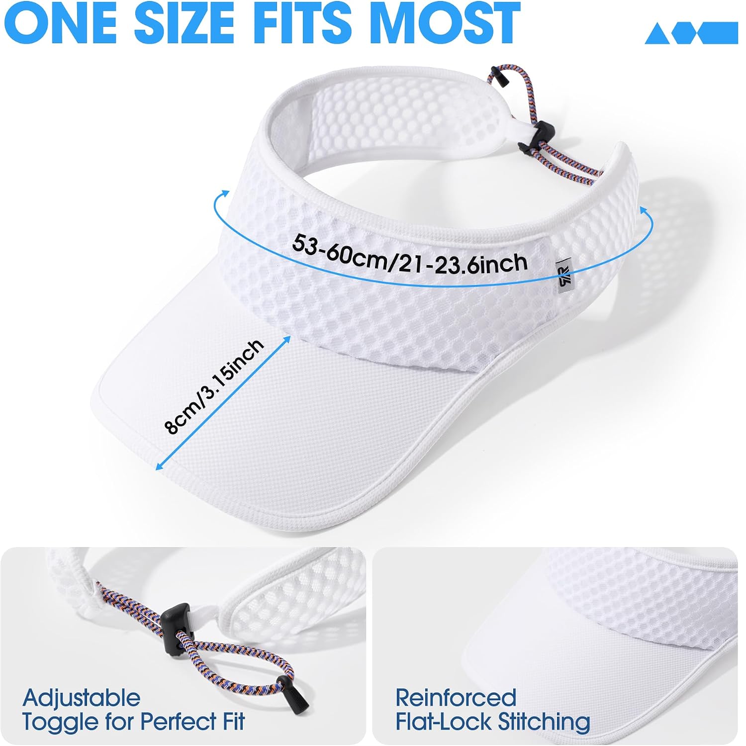 LONGLONG Sports Sun Visor Hat - Moisture Wicking Sun Protection with Adjustable Strap for Running Tennis Golf Hiking - Image 5