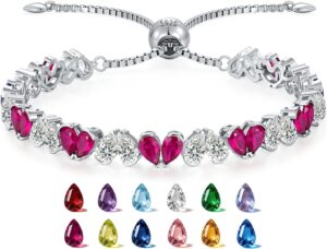 Birthstone Link Bracelet for Women ...