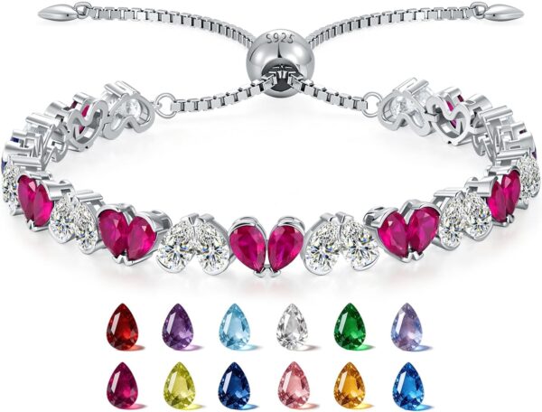 Birthstone Link Bracelet for Women ...