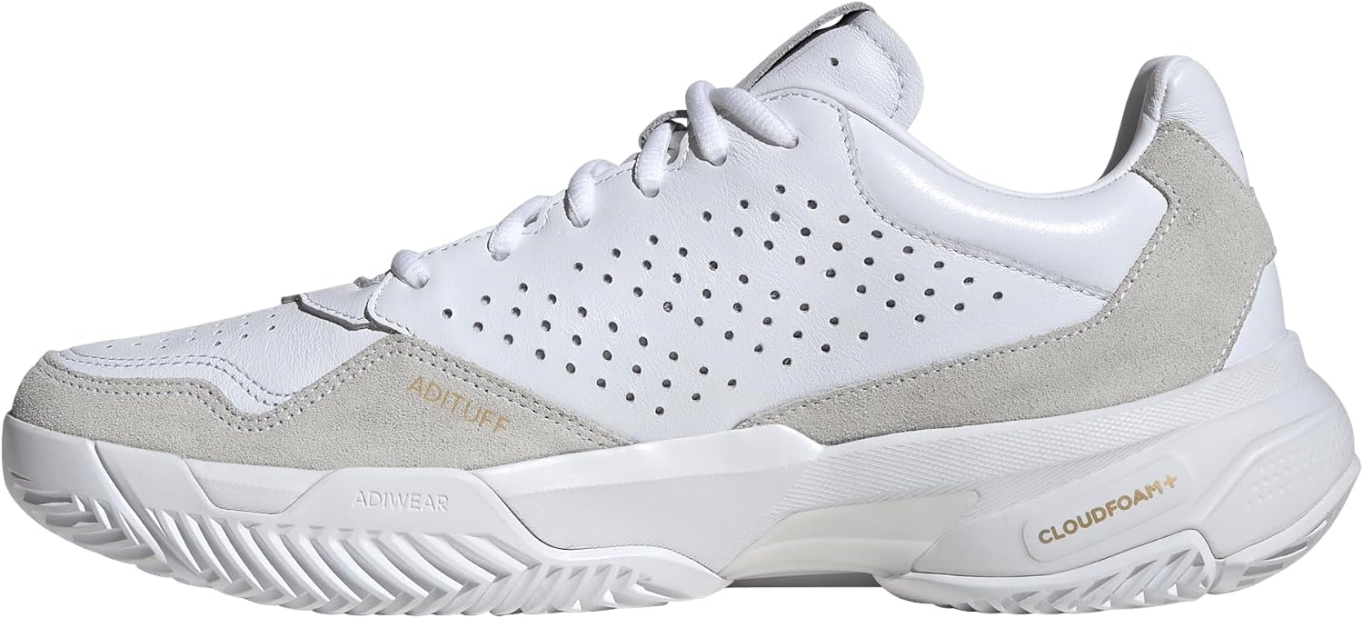 adidas Mens Courtjam Control 3 Premium Tennis Sneakers Shoes - White