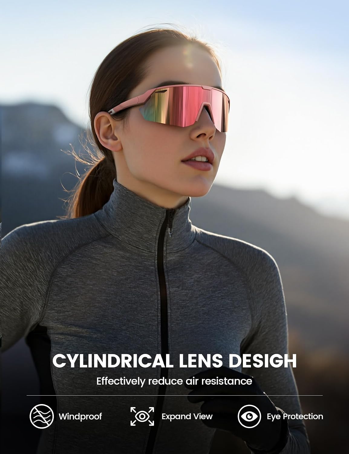 Lamicall 24g Polarized Sports Sunglasses for Men Women - UV400 Protection Sun Glasses for Baseball Running Cycling Fishing - Image 2
