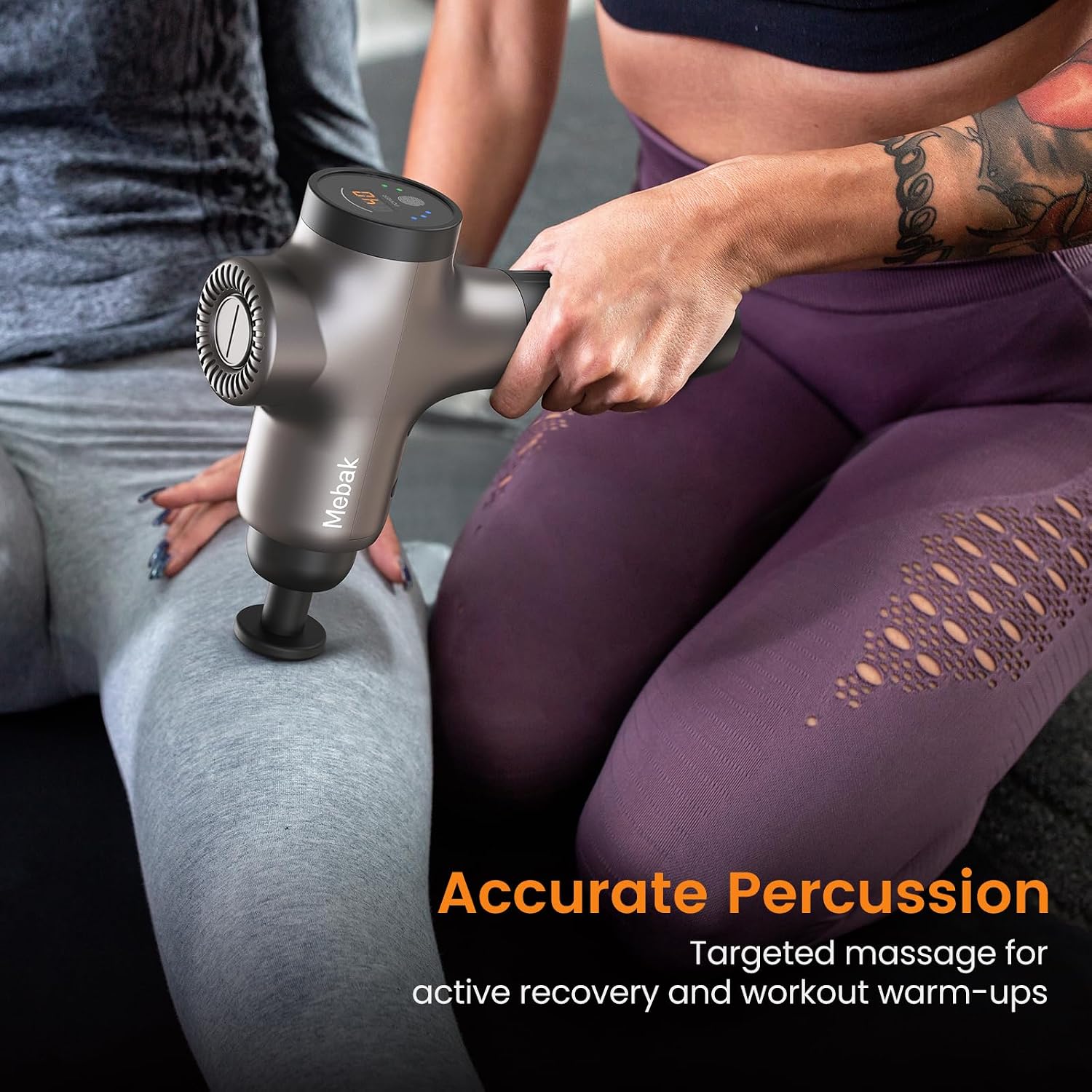 Mebak 3 Massage Gun, Massage Gun Deep Tissue for Athletes, Professional Muscle Percussion Massager, Massager for Shoulder Leg Back Body Pain Relief, Quiet Portable Sport Tool, Gifts for Him - Image 8