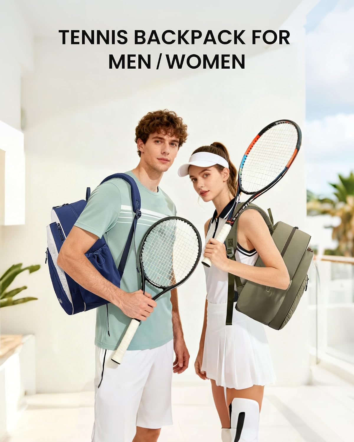 Sucipi Tennis Bag for Women and Men, Water-Resistant and Machine Washable Tennis Racket Backpack, Lightweight Sports Bag for Pickleball, Badminton - Image 8