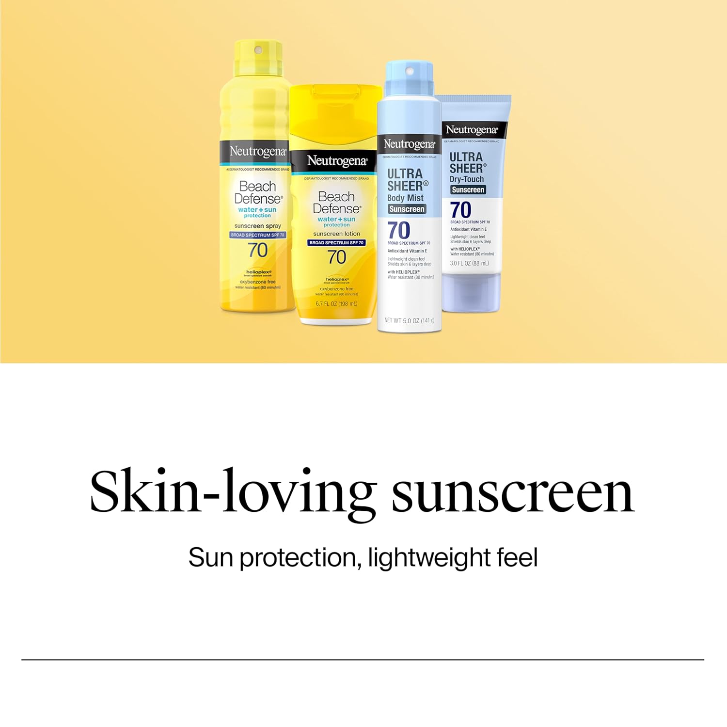 Neutrogena Beach Defense Sunscreen Lotion SPF 70 Broad Spectrum UVA UVB Protection Lightweight Water Resistant up to 80 Minutes Beach-Strength Sun Protection for Whole Family, 6.7 fl oz - Image 6