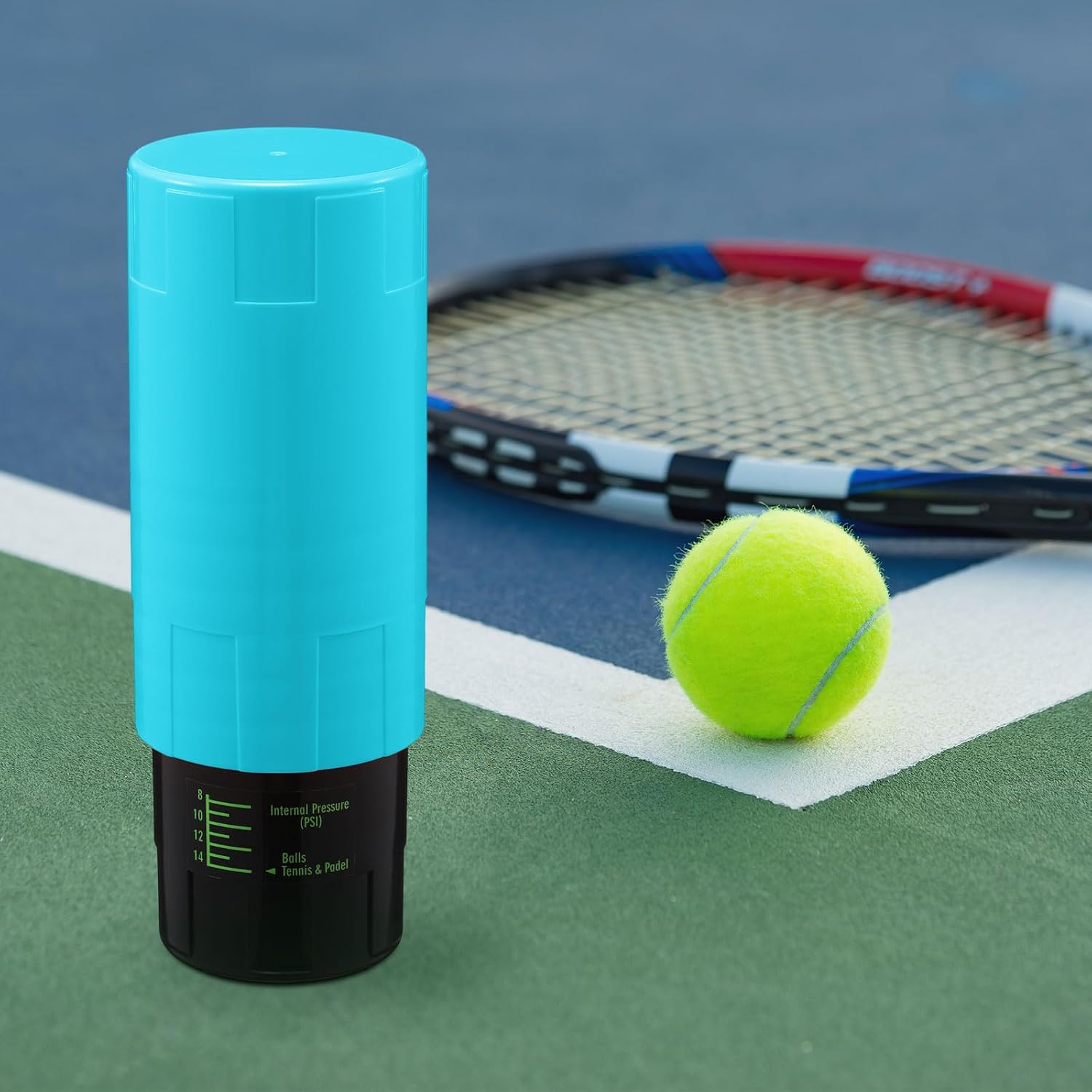 Soulchen Tennis Ball Pressurizer - Tennis Ball Storage Canister Holds 3 Balls Under 14 Psi Pressure, Reusable Stuff for Bounce Retention, Lightweight & Durable - Image 2