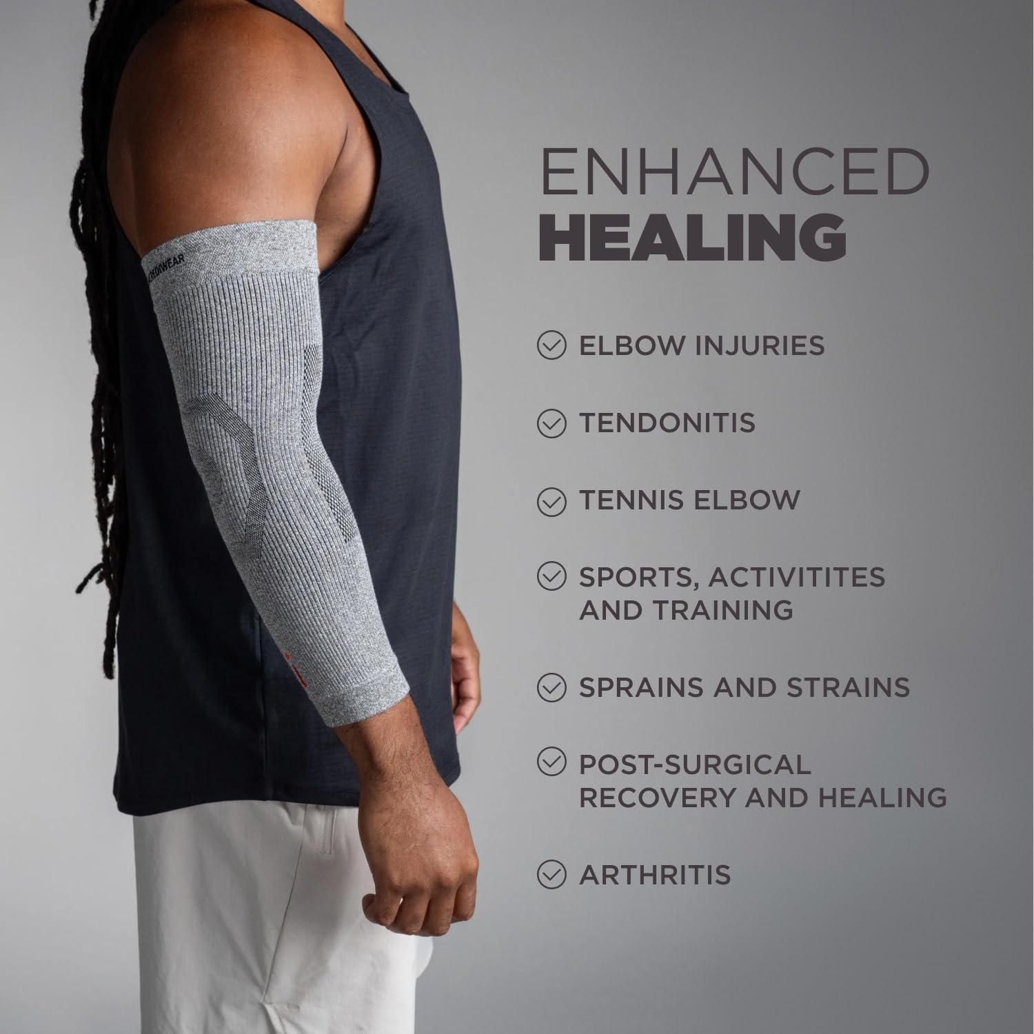 Incrediwear Elbow Sleeve – Infrared Elbow Brace for Joint Pain Relief | Elbow Sleeves for Women and Men, Elbow Support Sleeve for Tennis Elbow, Golfer's Elbow, Tendonitis, Bursitis, and Recovery - Image 4