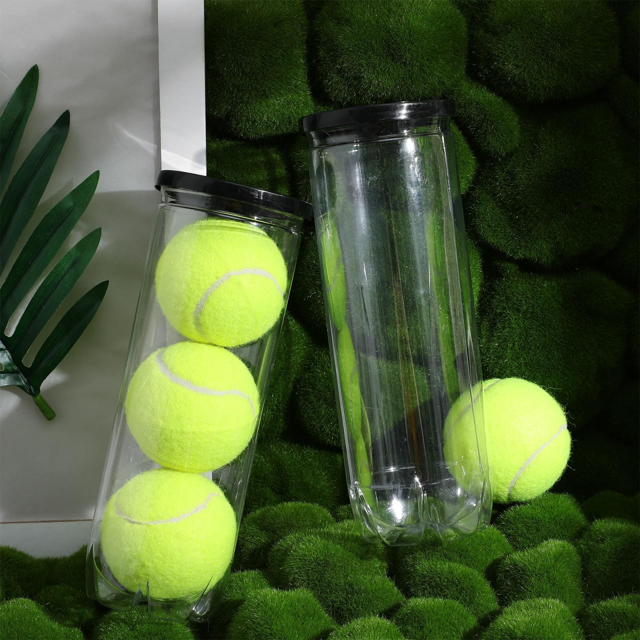 3Pcs Tennis Ball Holder Portable Multi-Function Storage Bottle for Tennis Balls Transparent Container with Lid Wear-Resistant - Image 3