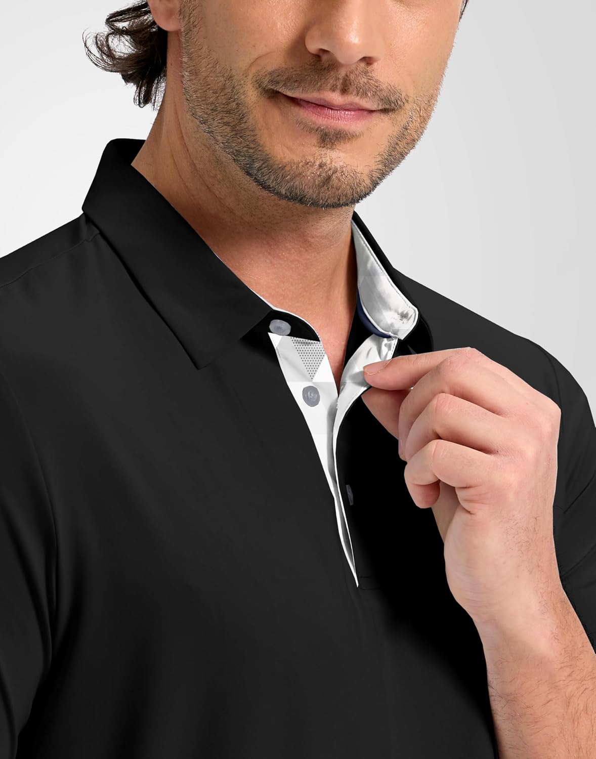 Obla Mens Golf Shirt Short Sleeve Dry Fit Moisture Wicking Performance Athletic Casual Work Collared Polo Shirts for Men - Image 3