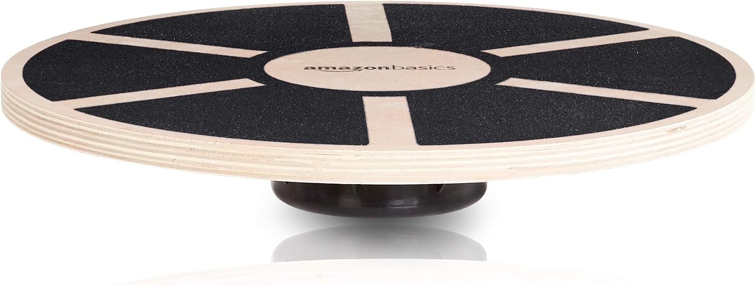 Amazon Basics Wood Wobble Balance Trainer Board, Slip Resistant, for Exercise and Core Strength - Image 2