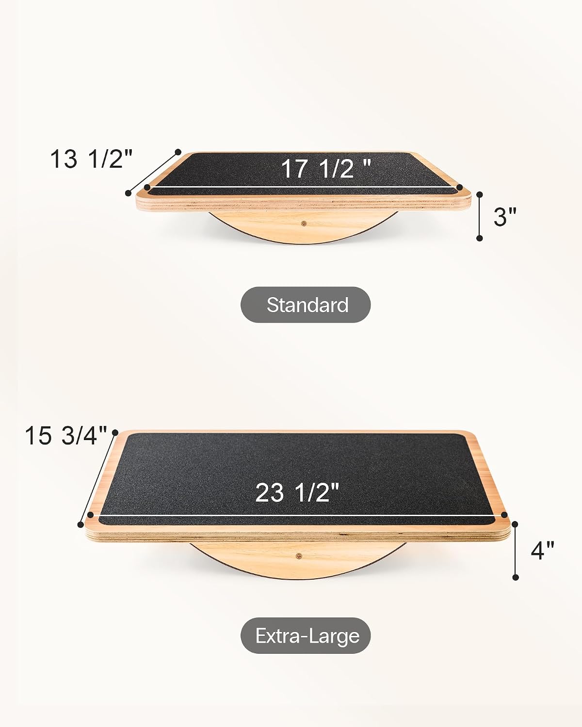 StrongTek Wooden Balance Board with 2 Difficulty Options, Basic Rocker and Advanced 360° Wobble Board, Non-Slip Balance Trainer for Core Stability, Ankle Rehab, Physical Therapy and Fitness - Image 5