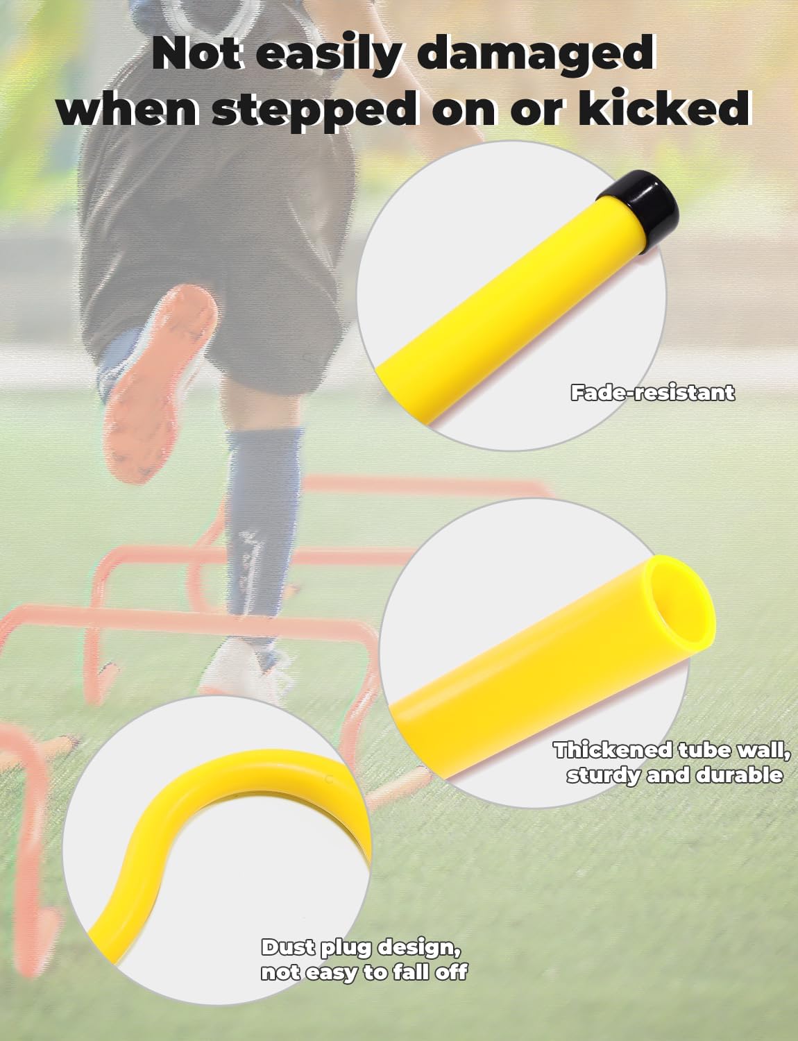 GHB Agility Hurdles 8" Speed Agility Training Hurdles, Detachable Sturdy Hurdles Training Equipment Set with Carry Bag for Kids,Athletes,Soccer,Basketball - Image 5